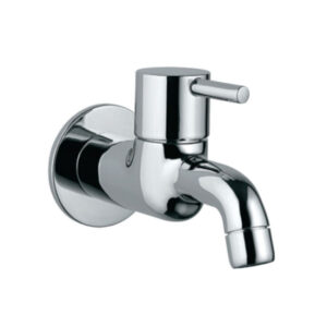 Jaquar Florentine Bib Cock (Straight Line Model) with Wall Flange (Cat No. FLR-CHR-5047N)