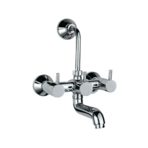 Jaquar Florentine Wall Mixer 3 in 1 System with Provision for both Hand Shower and Overhead Shower Complete with 155 mm Long bend Pipe, Connecting Legs & Wall Flanges (without Hand & overhead Shower) (Cat No. FLR-CHR-5273UPR)